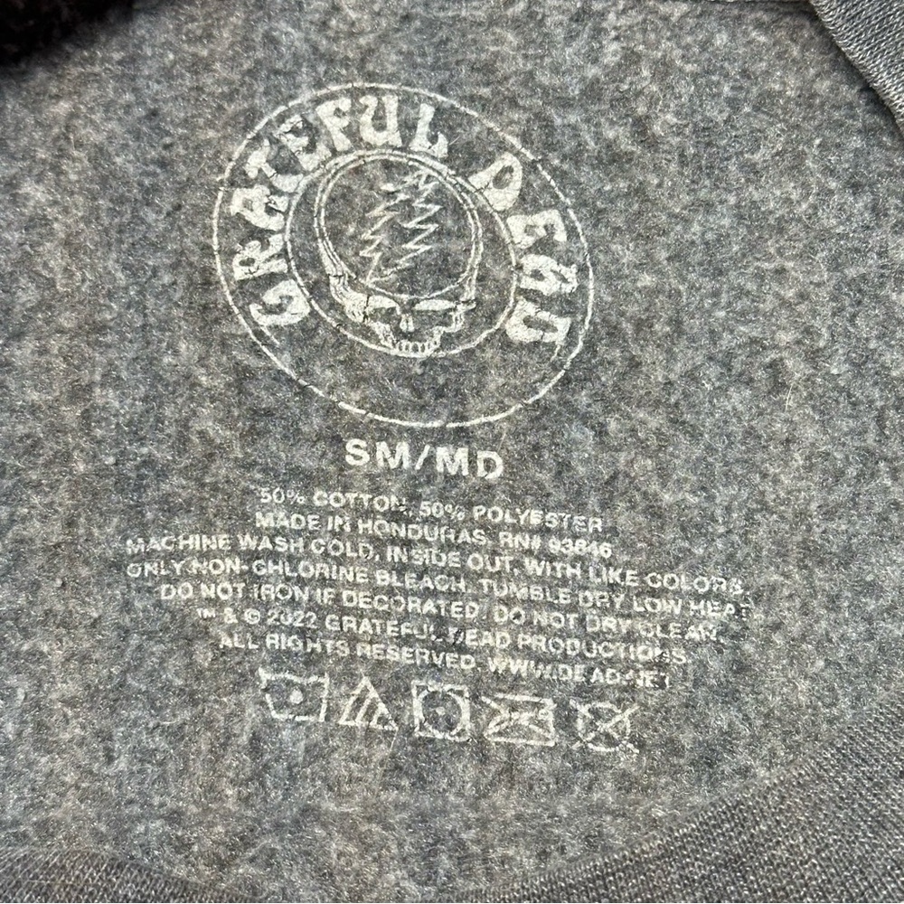 Grateful Dead Halloween 1970 Graphic Sweatshirt in Heather Gray, Size SM/MD (Fit - Picture 3 of 13